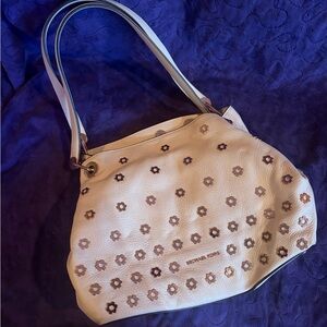 Michael Kors Floral Cream Shoulder Bag